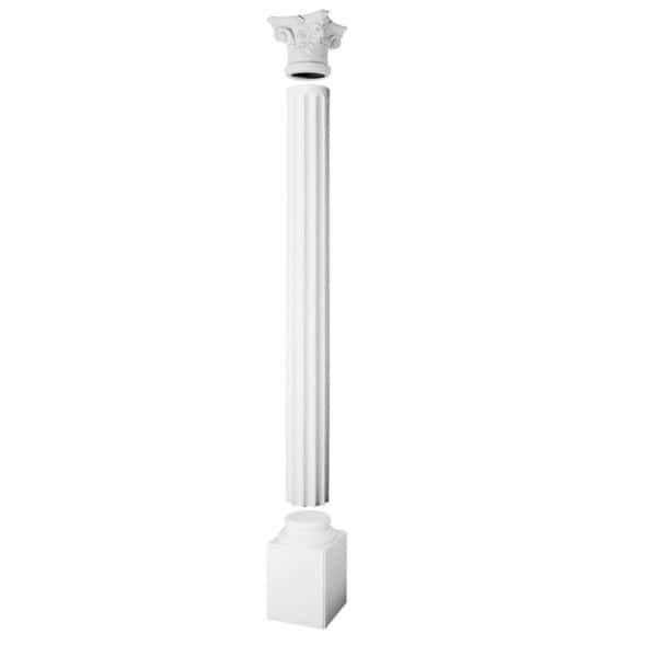 KC6 Corinthian Fluted Column Full Shaft