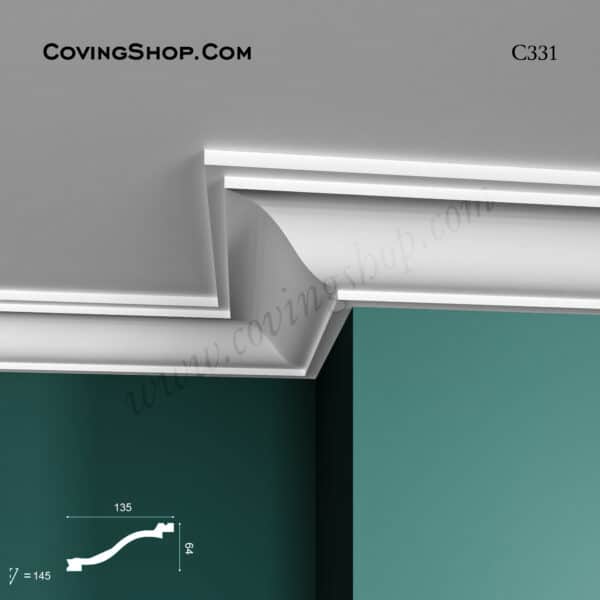 C331 Edwardian Coving 64mm x 135mm x 2m